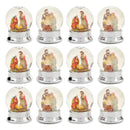 Holy Family Christmas Nativity Snow Globes 2 Assorted, 12 Pack