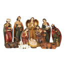 Dicksons Nativity Gold Toned 4 inch Resin Stone Christmas Holiday Figurines Set of 11
