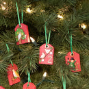 Dicksons 12 Days of Christmas Festive Red 2 x 2 Resin Stone Christmas Ornament Set of 12