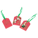 Dicksons 12 Days of Christmas Festive Red 2 x 2 Resin Stone Christmas Ornament Set of 12