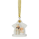 Dicksons Glitter White Holy Family 2 inch Resin Decorative Christmas Ornament