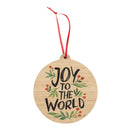 Joy to the World Red Holly 4.25 x 6 MDF Decorative Hanging Ornament