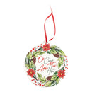 Come Let Us Adore Him Green Foliage 4 x 1 MDF Decorative Hanging Ornament