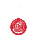 Festive Red Holy Family 4.25 x 4 MDF Decorative Hanging Ornament