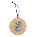 A Child Is Born Natural Brown Ball 4.25 x 4 MDF Decorative Hanging Ornament