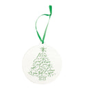 Tree of God Hope Peace Green Ball 4.25 x 4 MDF Decorative Hanging Ornament