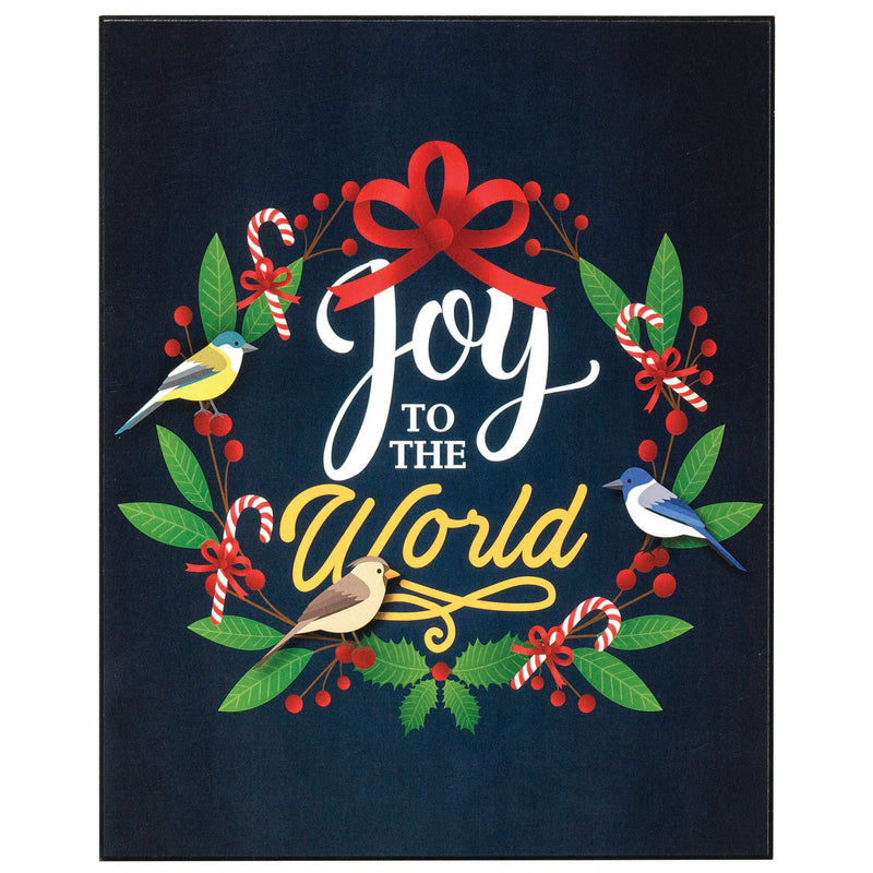 Joy to the World Green Wreath 8 x 10 MDF Decorative Wall Plaque Sign