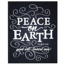 Peace on Earth Black 8 x 10 MDF Decorative Hanging Wall Sign Art