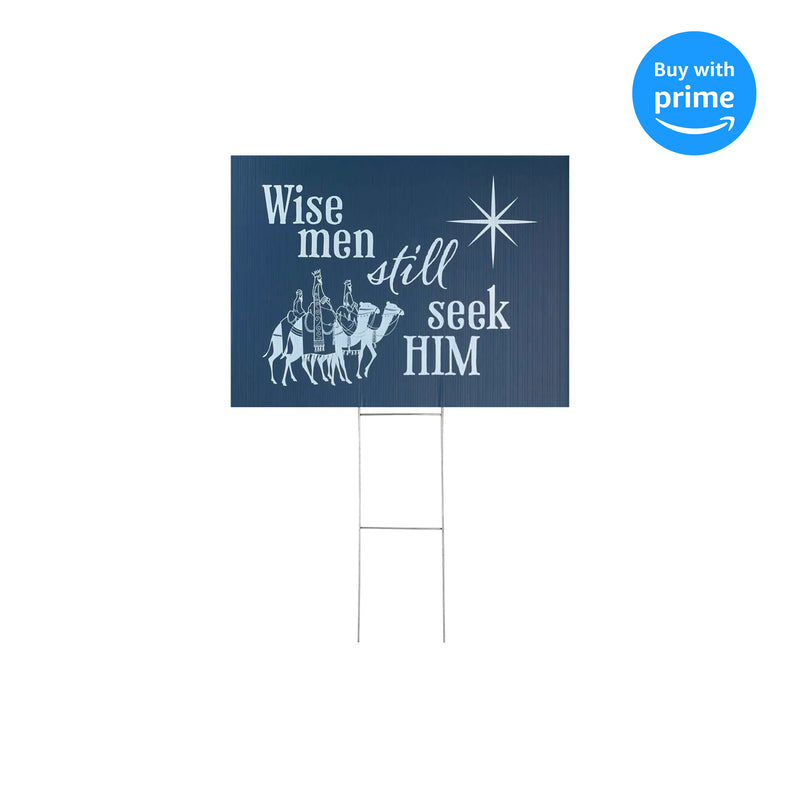 Dicksons Wise Men Still Seek Him Midnight Blue 24 x 18 Coroplast Christmas Yard Sign