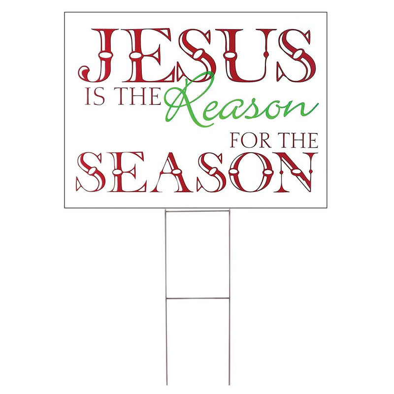 Dicksons Jesus is The Reason for The Season 24 x 18 Coroplast Christmas Yard Sign