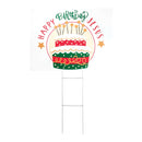 Happy Birthday Santa Fe Red 18 x 24 Paper Decorative Outdoor Yard Sign