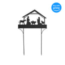 Dicksons Holy Family Black Silhouette 24 x 38.5 Metal Christmas Nativity Yard Sign