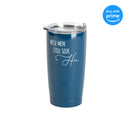 Wise Men Still Seek Him Blue 20 ounce Stainless Steel Coffee Mug Tumbler with Lid