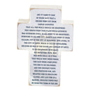Whitewash Nativity Story 4 x 2.75 MDF Decorative Tabletop Block Cross