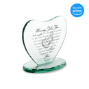 Dicksons Marriage Takes Three Heart Shaped Black Letter 7 x 7.5 Glass Table Top Sign Plaque