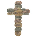 Dicksons Names of Jesus Christ Pebble 10 Inch Resin Decorative Hanging Wall Cross