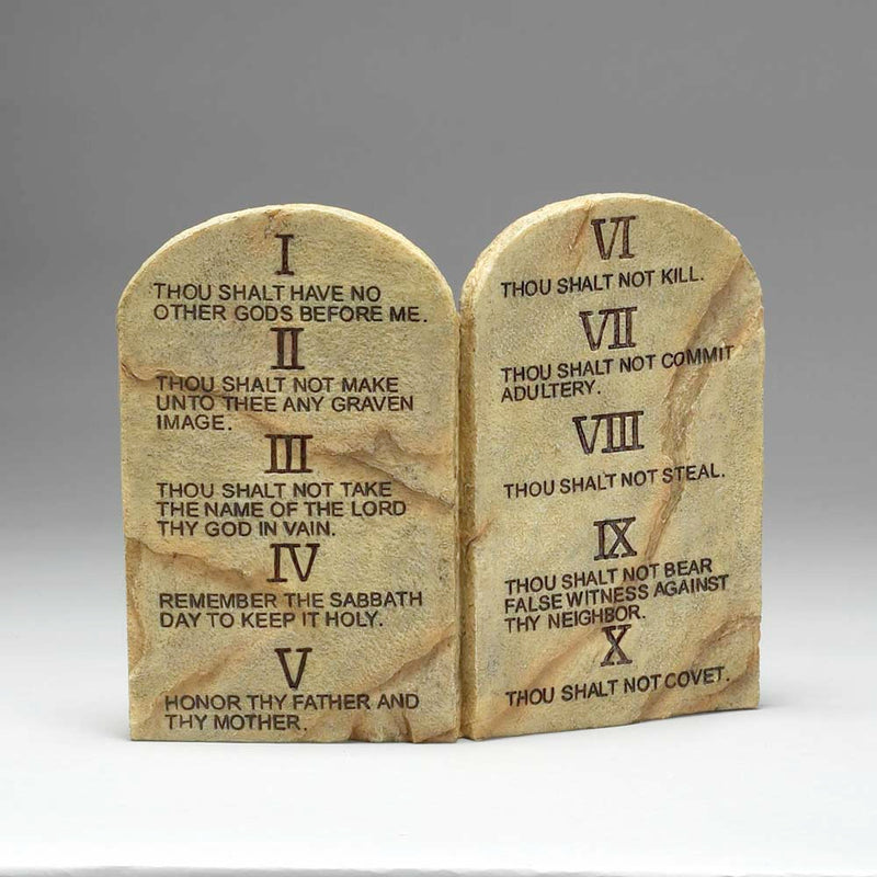 Dicksons Ten Commandments Resin Stone 11 x 9 Wall or Tabletop Plaque