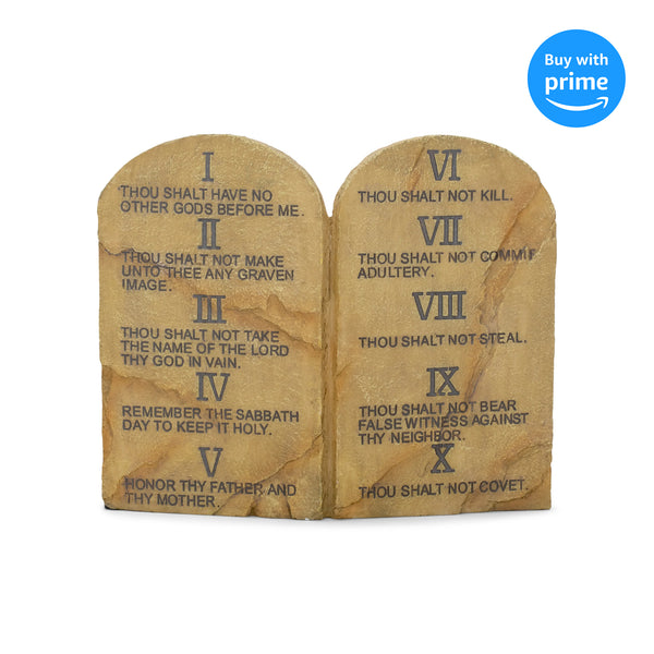 Dicksons Ten Commandments Resin Stone 11 x 9 Wall or Tabletop Plaque