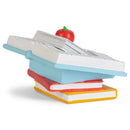 Azure Blue Bronze Tone Cross 3 inch Resin Faith Builders Greeting Card Holder