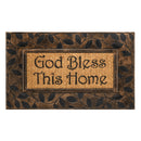 Dicksons God Bless Home Natural Brown 18 x 30 Inch Rubber & Coir Anti Slip Doormat