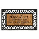 Dicksons Watch Over You Psalm 121:8 Natural Brown 18 x 30 Inch Rubber & Coir Anti Slip Doormat