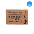 Dicksons Footprints in The Sand Brown 15 x 24 Coconut Coir Rectangular Outdoor Doormat