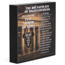 Breastplate of Righteousness Antiqued Brown 4 x 4 MDF Decorative Wall and Tabletop Frame
