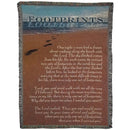 Dicksons Footprints in The Sand Ocean Tide 52 x 68 All Cotton Tapestry Throw Blanket