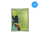 Dicksons Today I Saw A Butterfly Green 68 x 52 Inch Tapestry Throw Blanket