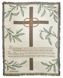 Marriage Takes Three Brown Cross Cana Rings 48 x 68 Cotton Decorative Throw Blanket