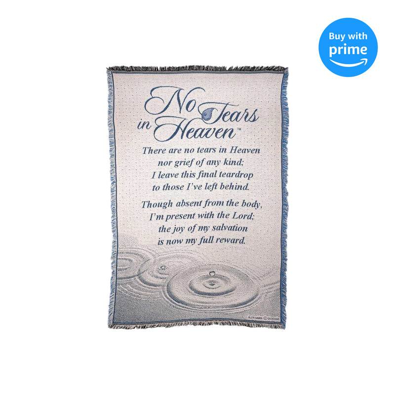 Dicksons No Tears in Heaven Memorial 46 x 68 All Cotton Tapestry Throw Blanket