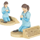 Dicksons Nurse's Prayer, Kneeling in Uniform 4.5 x 5.5 Resin Stone Tabletop Figurine