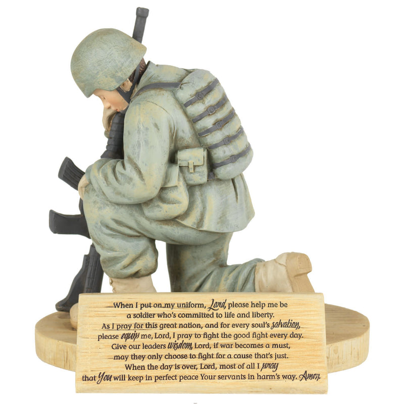 Dicksons Soldier's Prayer 4.5 x 5.5 Resin Stone Tabletop Figurine