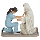 Praying Nurse with Jesus 5 x 6 Resin Decorative Tabletop Figurine