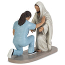Praying Nurse with Jesus 5 x 6 Resin Decorative Tabletop Figurine