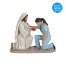 Praying Nurse with Jesus 5 x 6 Resin Decorative Tabletop Figurine