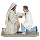 Praying Doctor with Jesus 5 x 6 Resin Decorative Tabletop Figurine