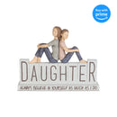Always Believe In Yourself Daughter Mom 6 x 8 Resin Decorative Tabletop Figurine