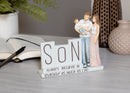 Always Believe In Yourself Mom Dad Son 5 x 7 Resin Decorative Tabletop Figurine