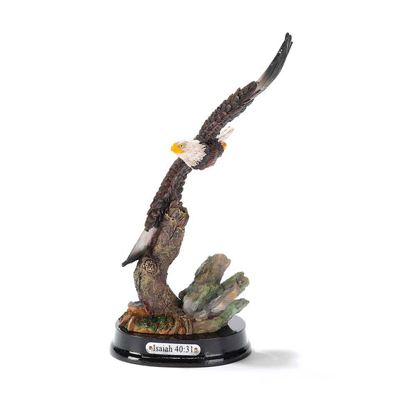Dicksons Soaring Eagle Over Rocks Isaiah 40:31 Decorative 6 inch Resin Stone Figurine