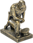 Dicksons Joyful in Hope Praying Police Officer 5 inch Gold Resin Stone Table Top Figurine