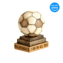 I Can Do All Things Soccer Brown White 4 inch Resin Decorative Tabletop Figurine