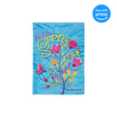 Hello Spring Pink Floral 13 x 18 Polyester Outdoor Small Double Applique Garden Flag