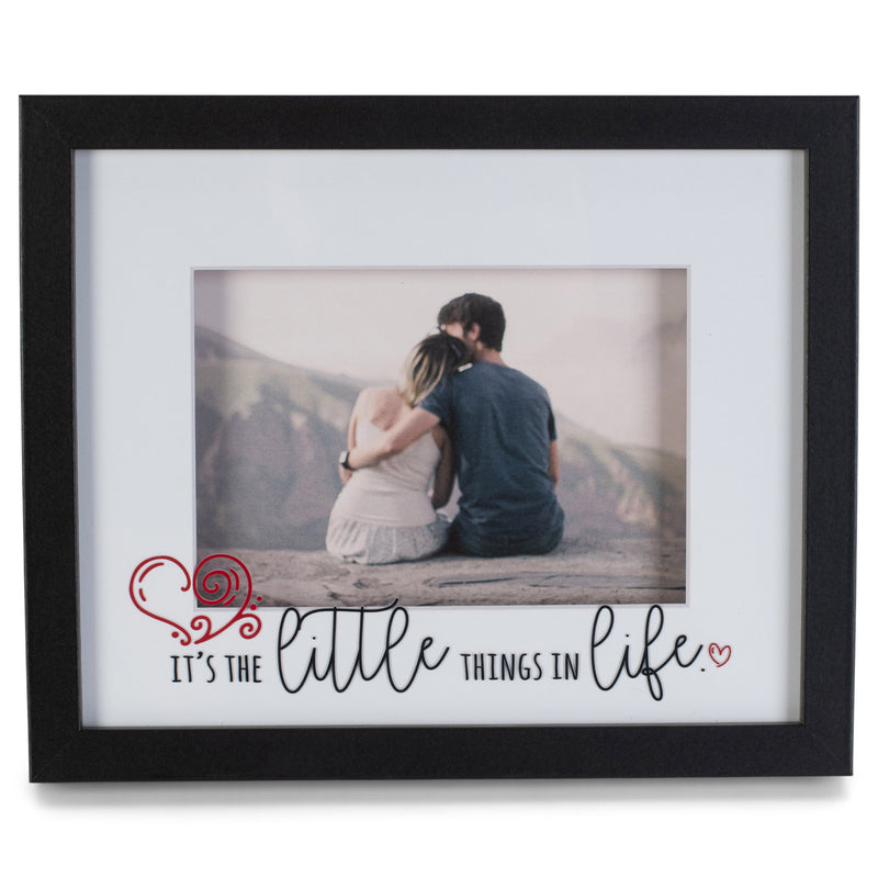 Little Things In Life Red Heart 11 x 9 MDF Decorative Wall and Tabletop Frame