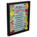 Fruit Spirit Love Joy Peace Colorful 11 x 14 Wood and Glass Decorative Wall and Tabletop Frame