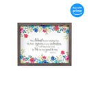 Trust Your Unfailing Love Floral Clear 14 x 11 MDF Wood Wall and Tabletop Frame