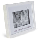 Precious Gift From Above Creamy White 11 x 9 Wood and Glass Decorative Wall and Tabletop Frame