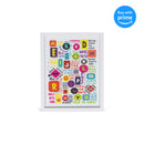 ABCs Of Christianity Bright Colorful Pink 15 x 12 Wood and Glass Decorative Wall and Tabletop Frame