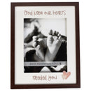 Knew Our Hearts Needed You Pink Heart 15 x 12 Wood and Glass Decorative Wall and Tabletop Frame