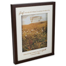 Grief Never Ends Faith Love Green  15 x 12 Wood and Glass Decorative Wall and Tabletop Frame